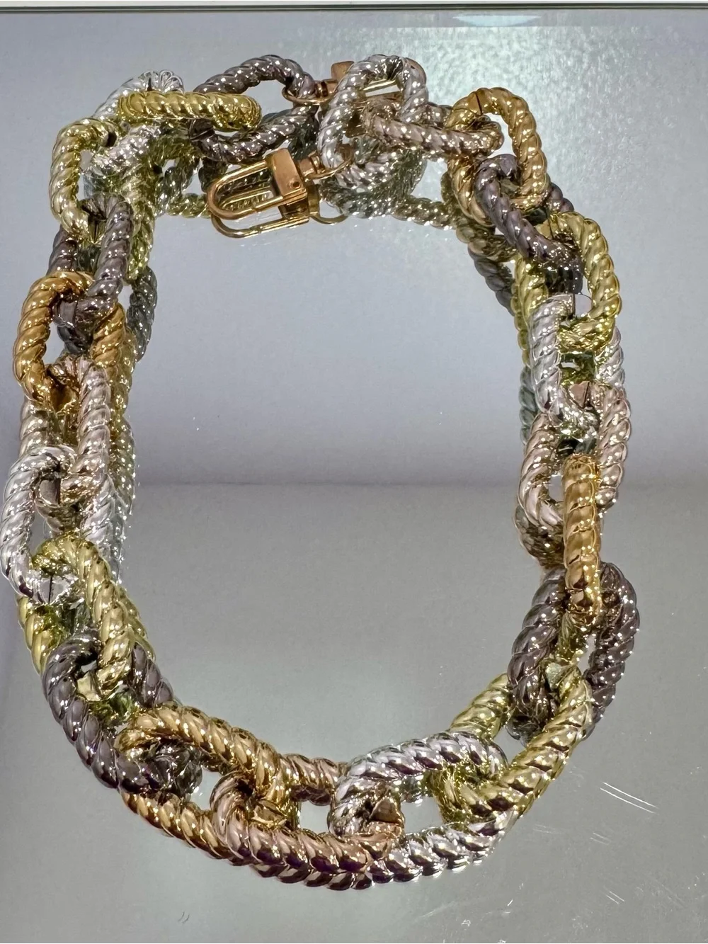 New Tri-Color Rope Link Bag Chain 18 inches